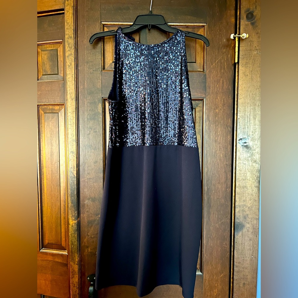Navy Sequin Top Dress